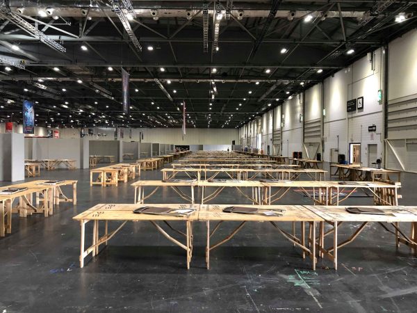 6′ x 2′ Trestle Table Hire for Comicon - BE Event Furniture Hire