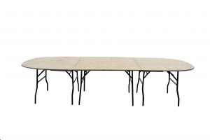 Oval Banquet Tables For Hire - Oval 11′ x 5′ Tables - BE Event Hire