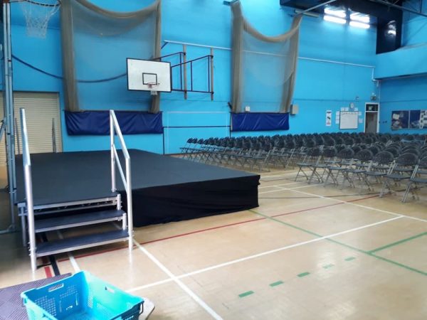 Stage Steps Hire - Right Side View - BE event Furniture Hire