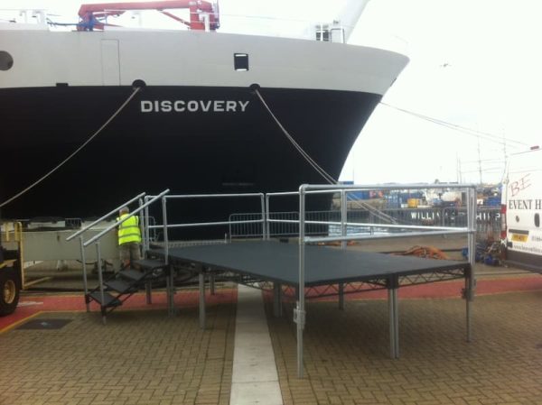 Steeldeck Stage Block Hire - 8' x 4' - Ship Launch - BE Event Furniture Hire