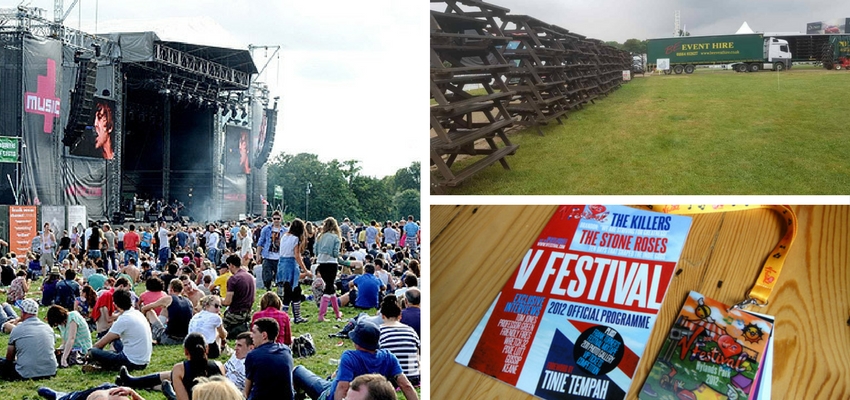 V Fest 2012 Picnic Table Hire - BE Event Hire