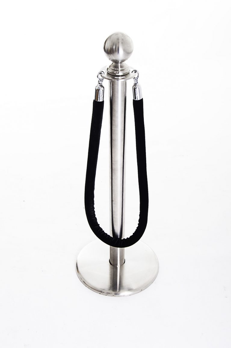Black Velvet Barrier Rope for Hire Barrier Posts BE Event Hire