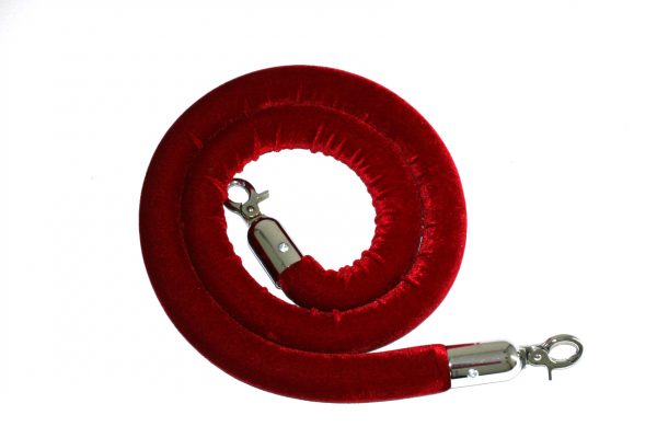 Red Velvet Barrier Rope for Hire - Barrier Posts & Ropes - BE Event Hire