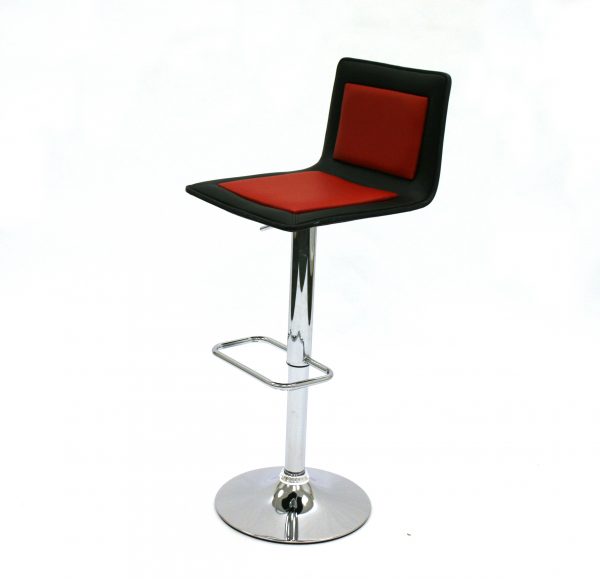 Black & Red Leather High Stools for Hire - Exhibitions - BE Event Hire