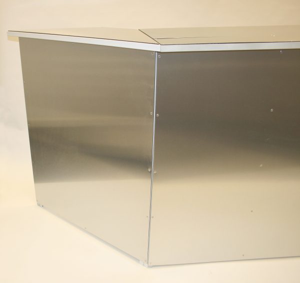 Stainless Steel Bar Front - LED lights available - BE Event Hire