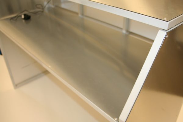 Stainless Steel Bar Front - LED lights available - BE Event Hire