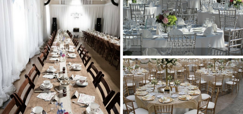Rustic Trestle Table Hire and Chiavari Chair Hire - BE Event Hire