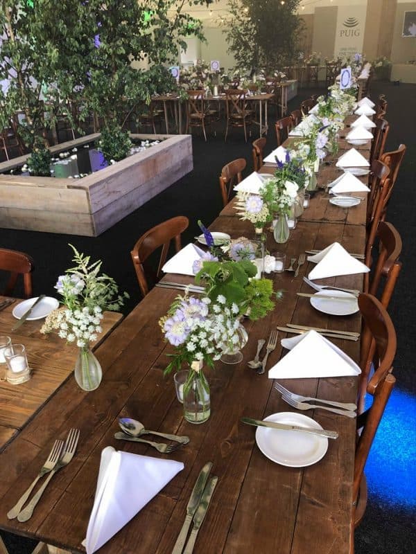 6’x 2’6” Rustic Trestle Table Hire - Rustic Wedding - BE Event Furniture Hire