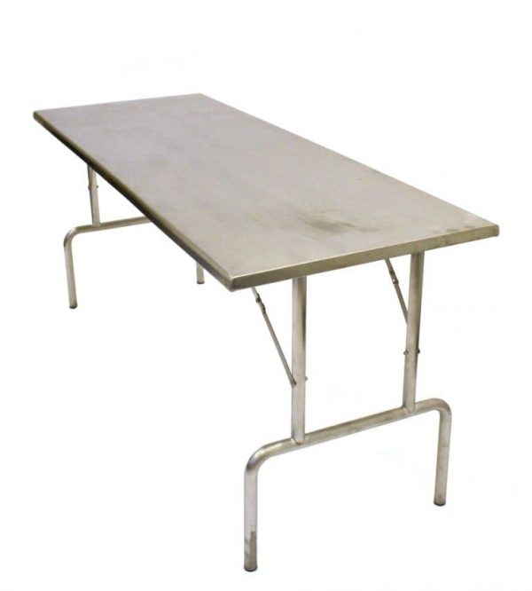 Stainless Steel Table Hire - 6' x 2'3" Trestle Tables - BE Event Hire