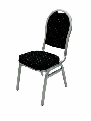Black and Silver Banquet Chair Hire - BE Event Furniture Hire