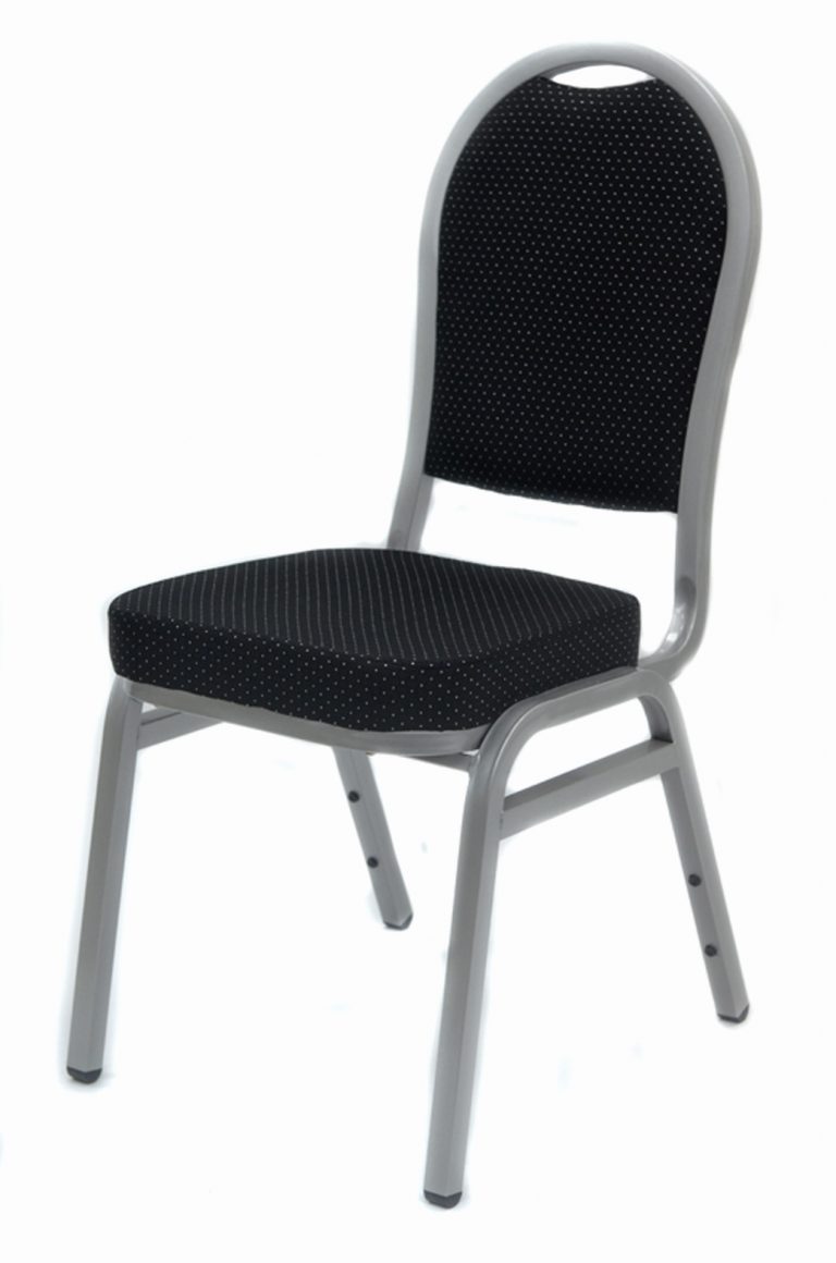 Black and Silver Banquet Chair  Hire - BE Event Furniture Hire