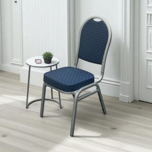 Blue and Silver Banquet Chair - BE Event Hire