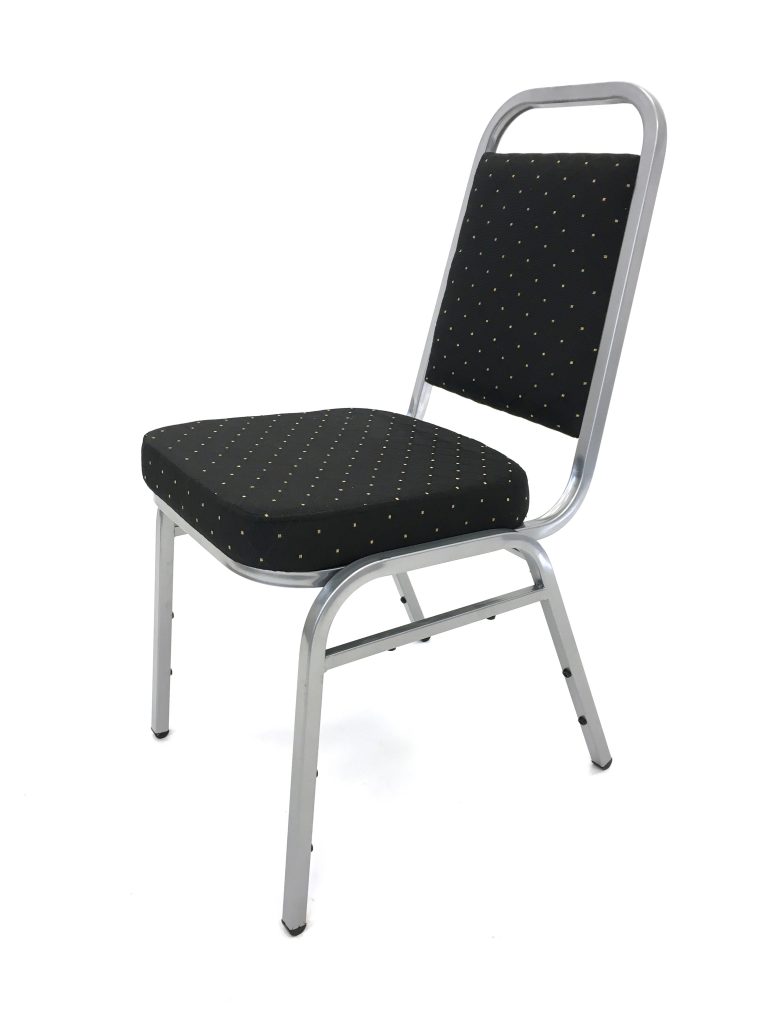 Budget Black & Silver Banquet Chair Hire - BE Event Furniture Hire