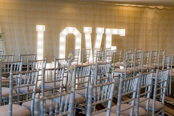 Silver Chiavari Chair Hire - Wedding Ceremony - BE Event Furniture Hire