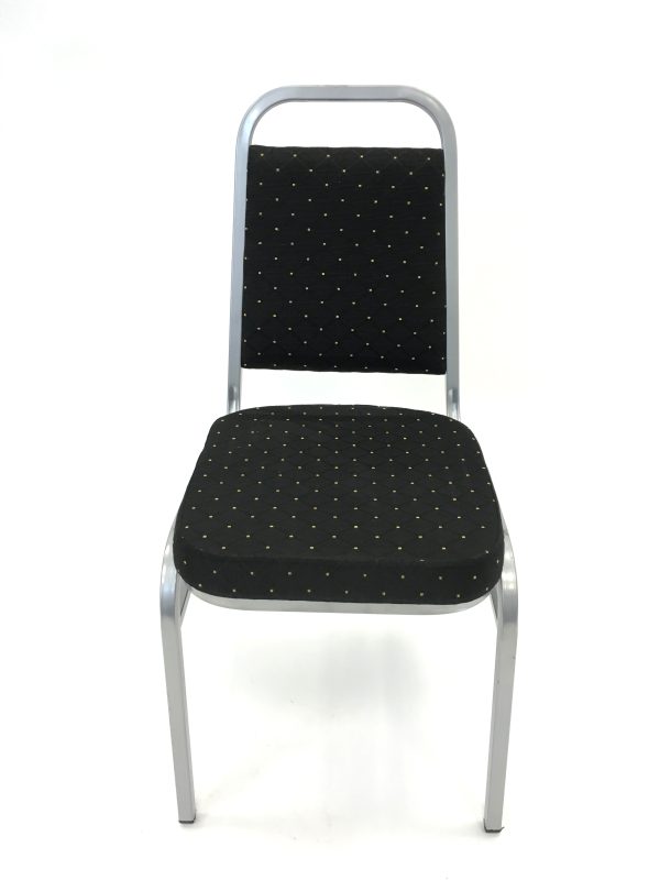 black silver banquet exhibition conference chair - BE Event Hire