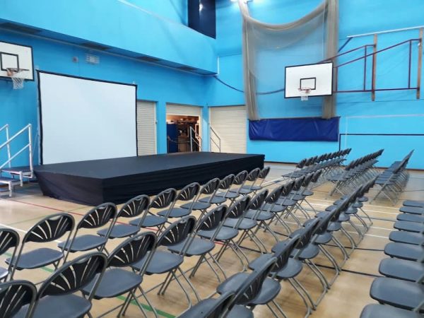 Prolyte Stage Block Hire - 8' x 4' - School Presentation - BE Event Furniture Hire
