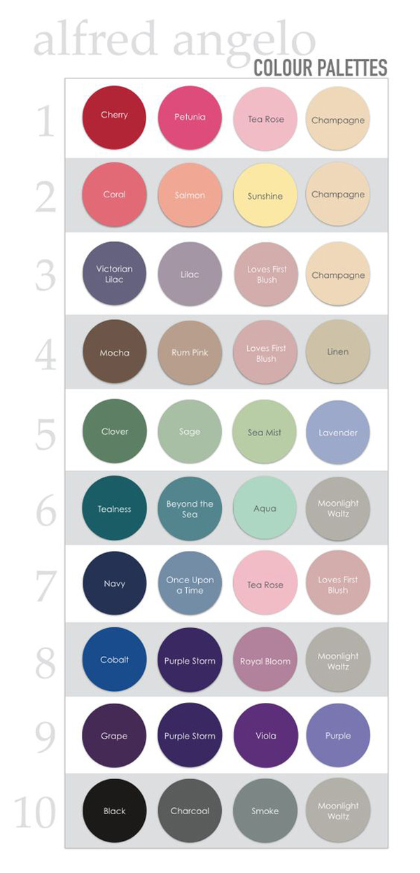 wedding colour palette