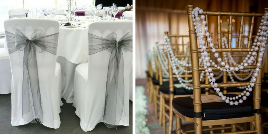 Create an elegant feel to wedding chair decoration