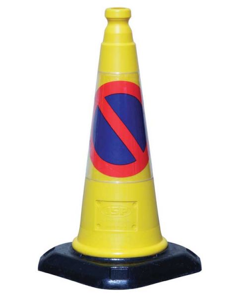 No Parking Cones Bright Yellow N0 Parking Traffic Cones for Hire - BE Event Hire