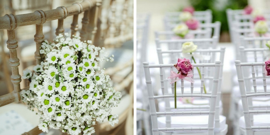 simple decoration for wedding chairs