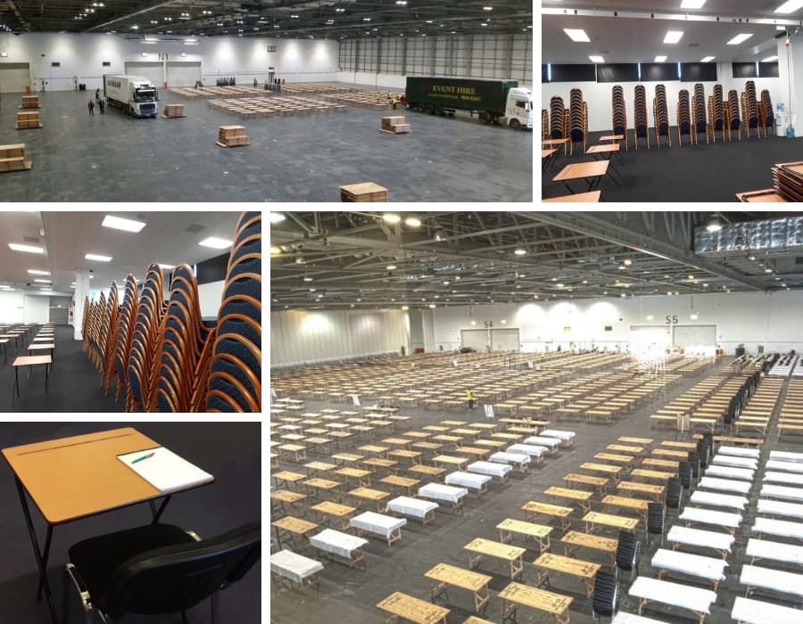 Exam Furniture Hire - Exam Desks & Chairs - BE Event Furniture Hire