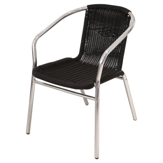 Black and white rattan chair discount