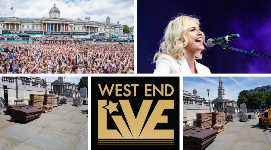 Furniture Hired for West End Live in Trafalgar Square