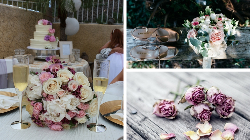 Picnic Table Wedding Decorations - Romantic