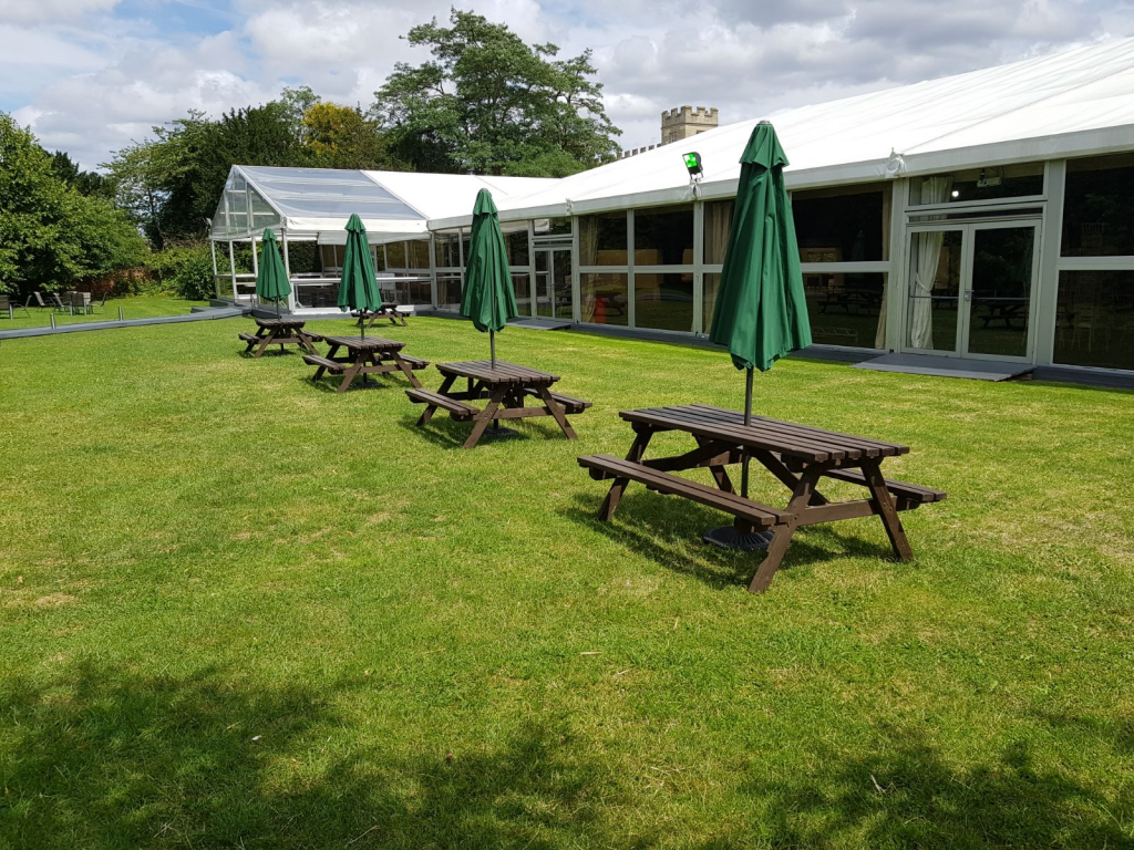 Wooden Picnic Bench Hire Weddings, Events, Exhibitions BE Event Hire