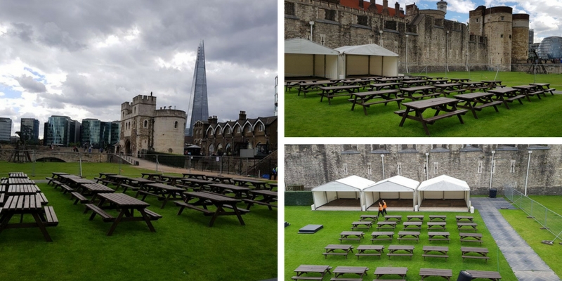 Picnic Bench Hire for the Tower of  London