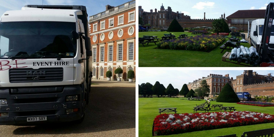 Picnic Table Hire at Hampton Court Palace - BE Event Hire