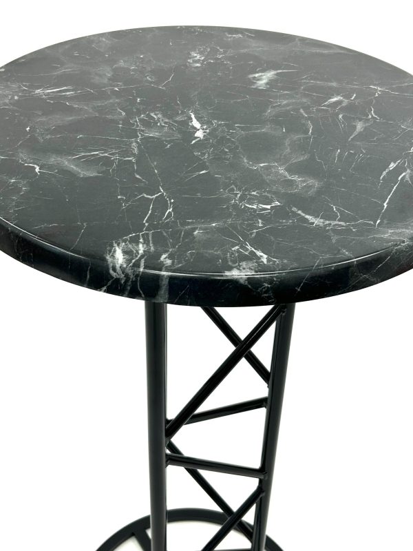 Stowe High Table - Alcantara Black Top 3 Blenheim Poseur Table