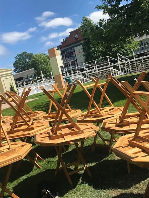 Teak Garden Chair Hire - Race Day Event - BE Event Furniture Hire