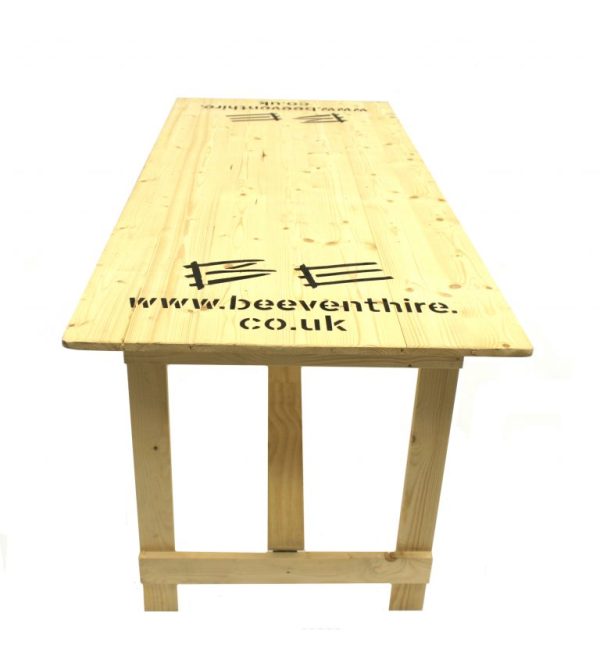 Wooden Trestle Table Hire - 6' x 3' - Length - BE Event Furniture Hire