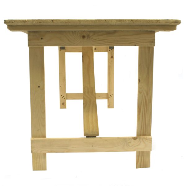 Wooden Trestle Table Hire - 6' x 3' - Under - BE Event Furniture Hire