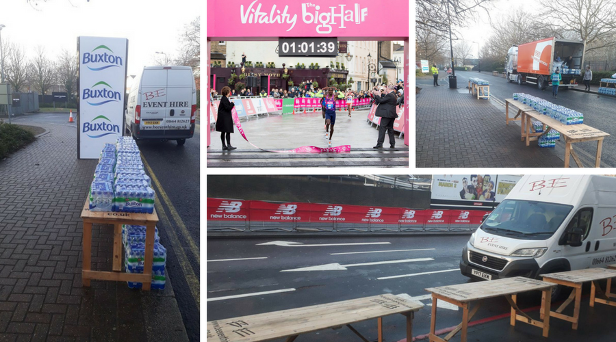 Trestle Tables Hired for London Half Marathon - BE Event Hire