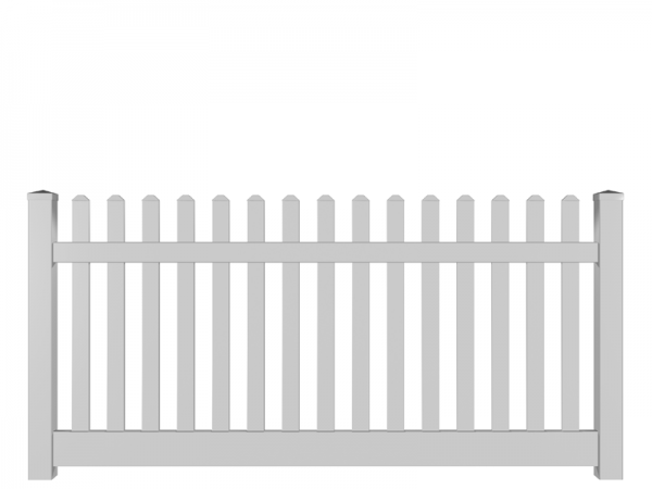 White Freestanding Plastic Picket Fence for Hire - BE Event Hire