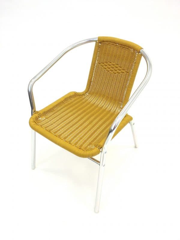 Yellow Rattan Chair Hire - Indoor & Outdoor Events - BE Event Hire