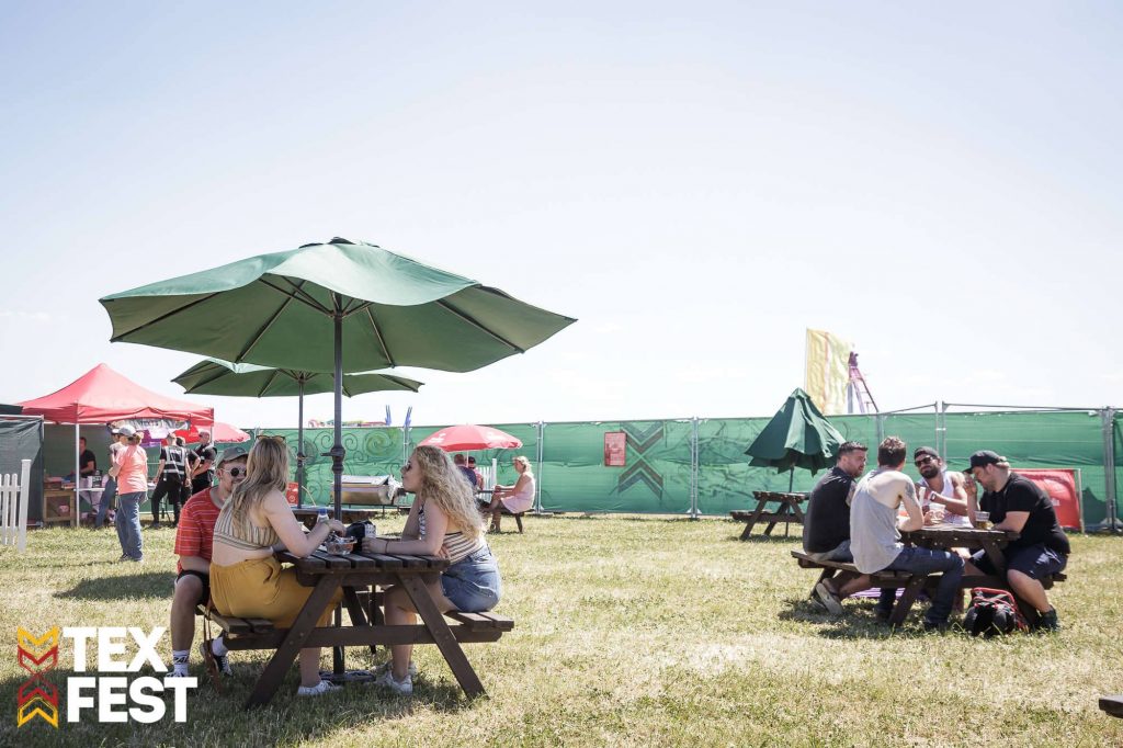 Picnic Bench Hir at Tex Fest Market Harborough - BE Event Hire