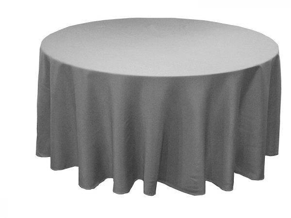 Grey Table Cloth 108" (Round) - Weddings, Events - BE Event Hire