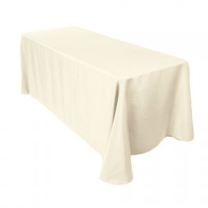 Ivory Table Cloth 70" x 108" - Weddings, Events - BE Event Hire
