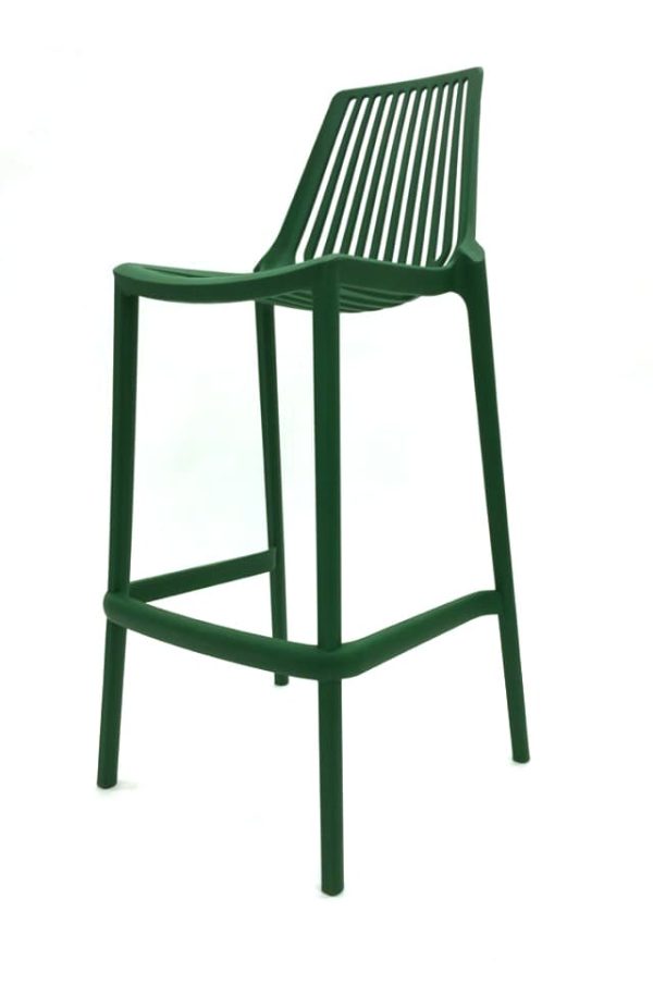 Green Porto Bar Stool Hire - Front Side - BE Event Furniture Hire