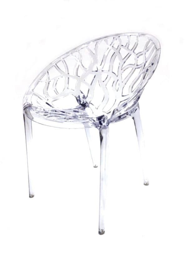 Clear Umbria Stacking Chair Hire -Tree Chair - BE Event Furniture Hire
