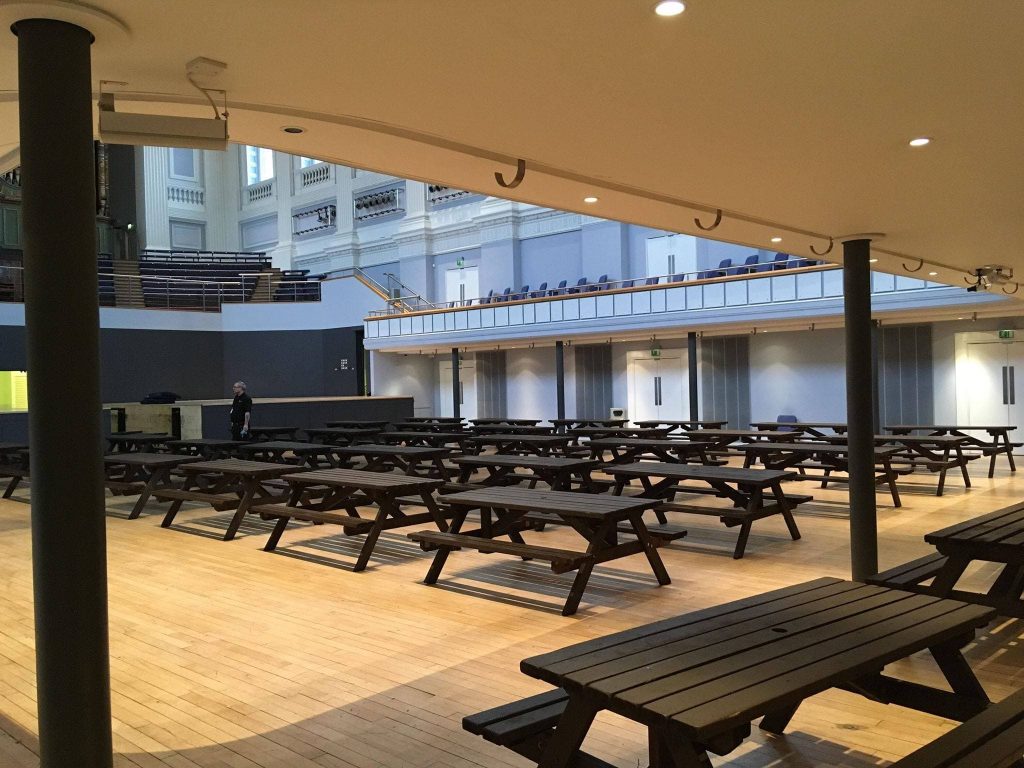 Picnic Bench Hire at ICC Birmingham Symphony Hall - BE Event Furniture Hire