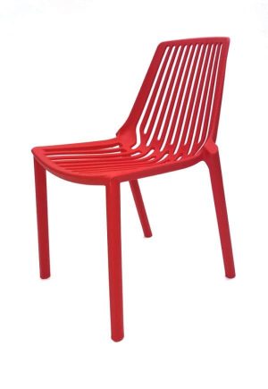 Red Plastic Stacking Chair Hire - Events, Exhibitions - BE Furniture Hire