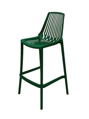 Green Plastic Stacking Bar Stools