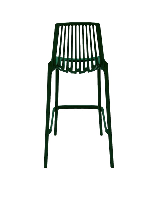 Green Plastic Stacking Bar Stools