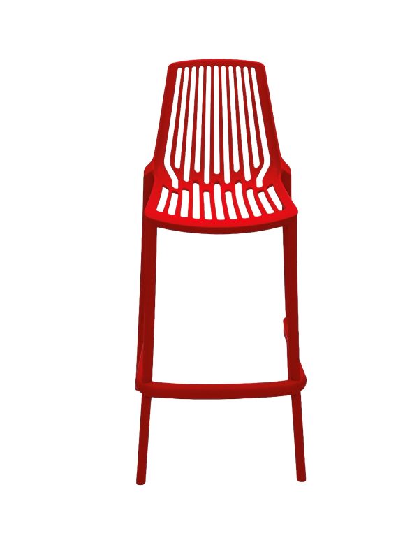 Red Plastic Bar Stools