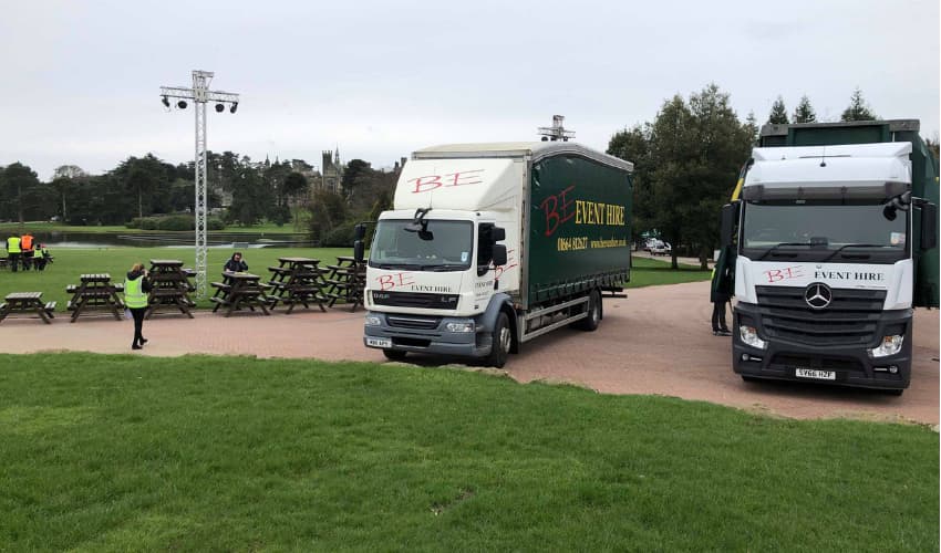 Picnic Bench Hire for Alton Towers - BE Event Furniture Hire