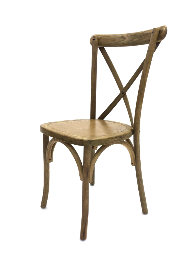 Light Oak Wooden Crossback Chair Hire - BE Event Furniture Hire